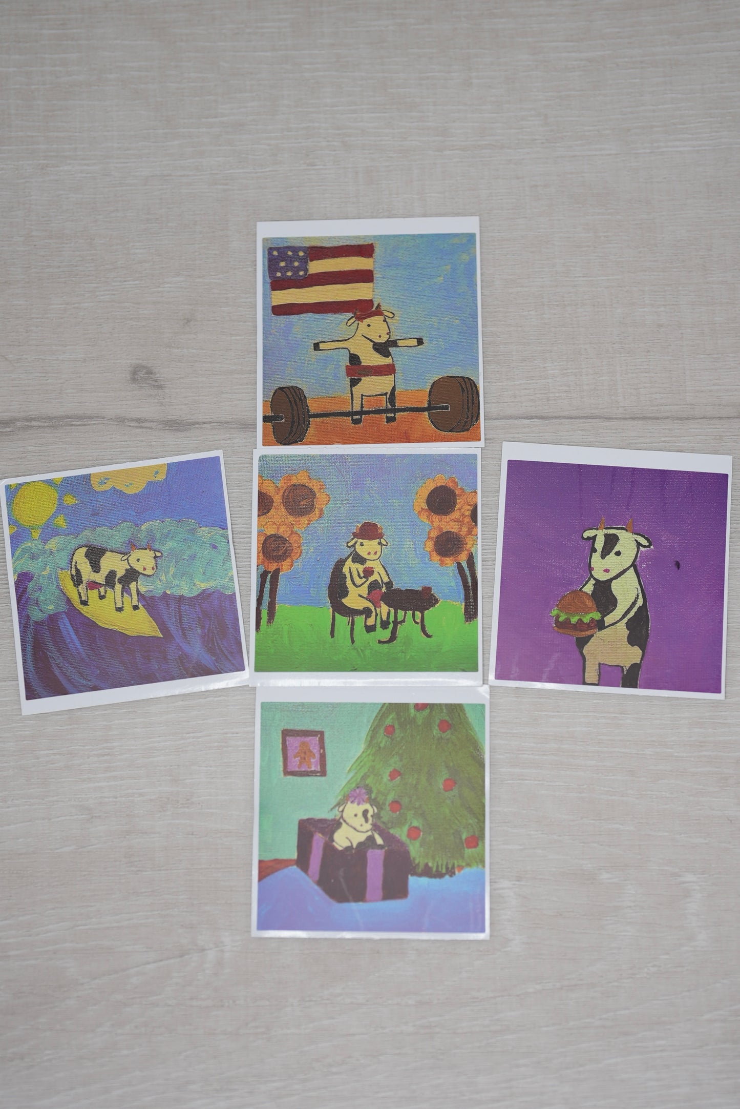 Carnivorous Cow (burger beef) Premium Sticker Print
