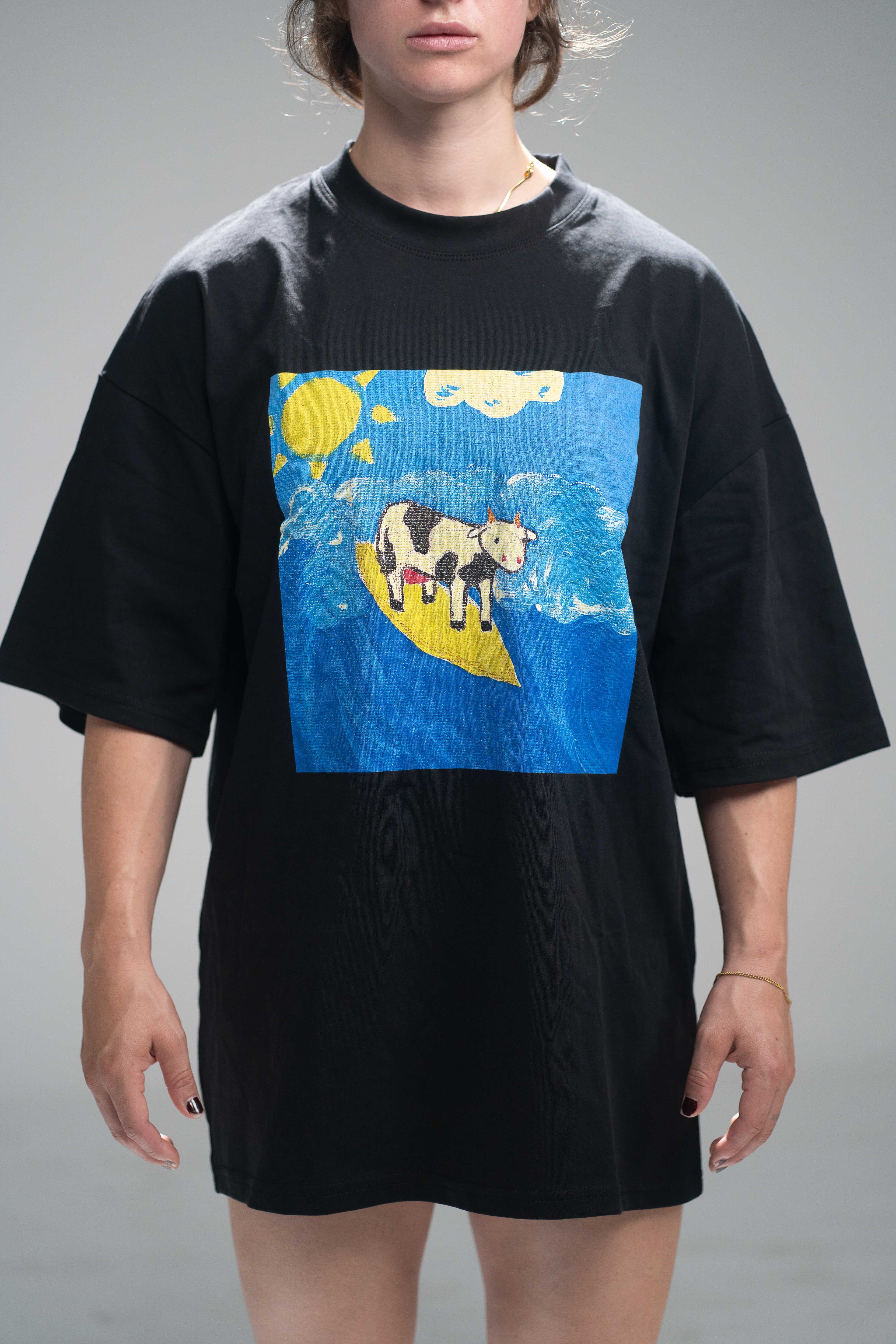 Cowabunga (surf beef) Premium Oversized Tee