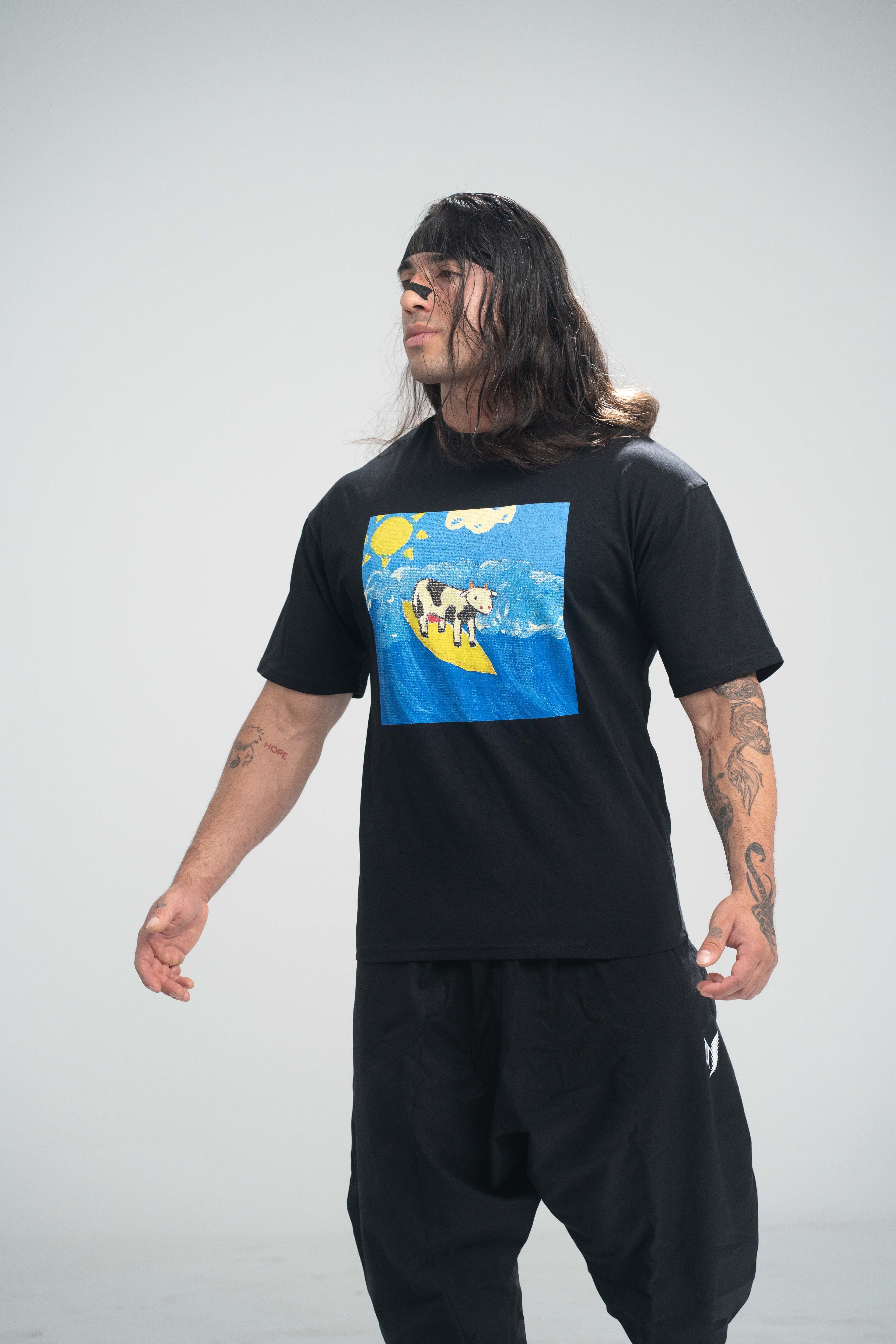 Cowabunga (surf beef) Premium Oversized Tee