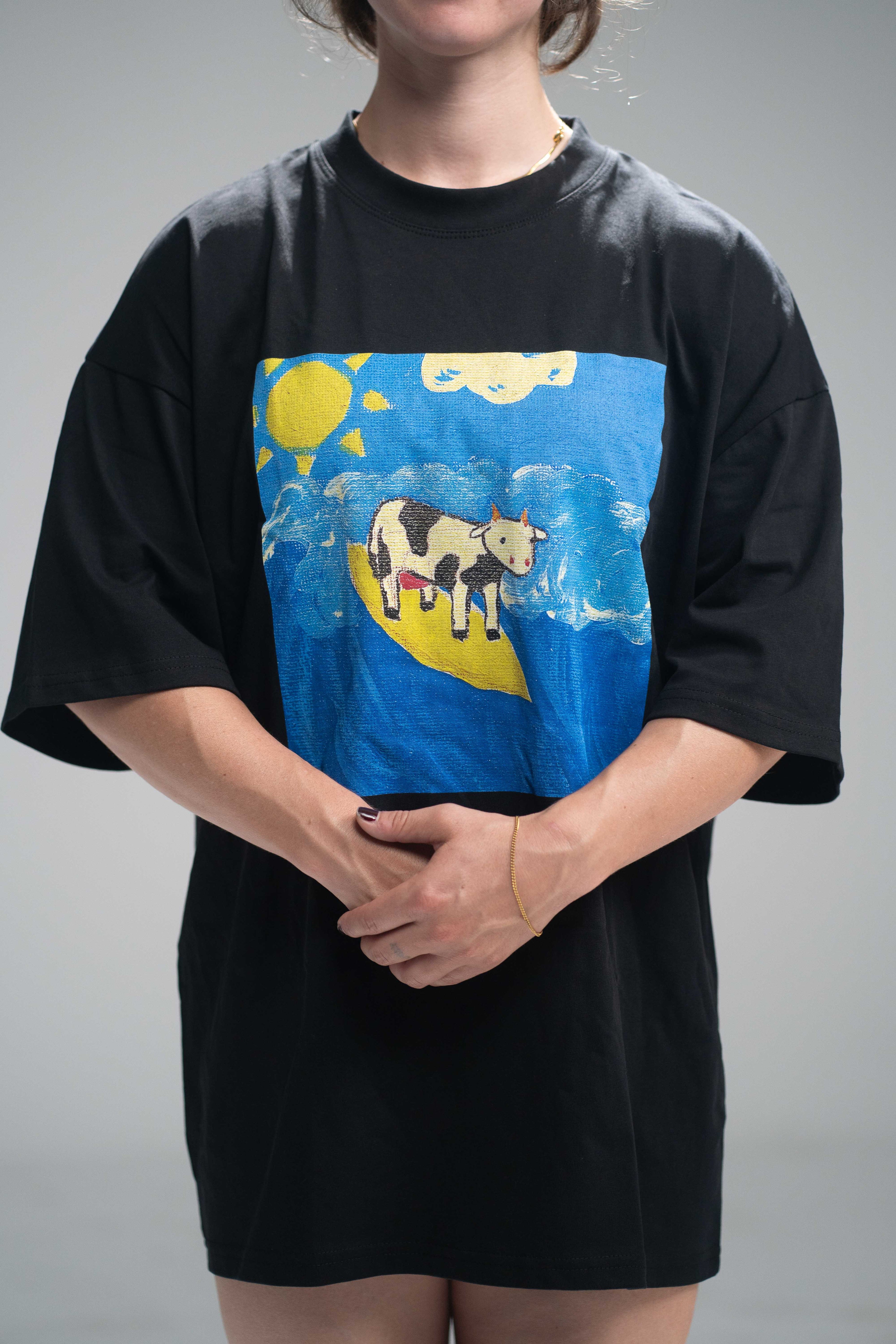 Cowabunga (surf beef) Premium Oversized Tee