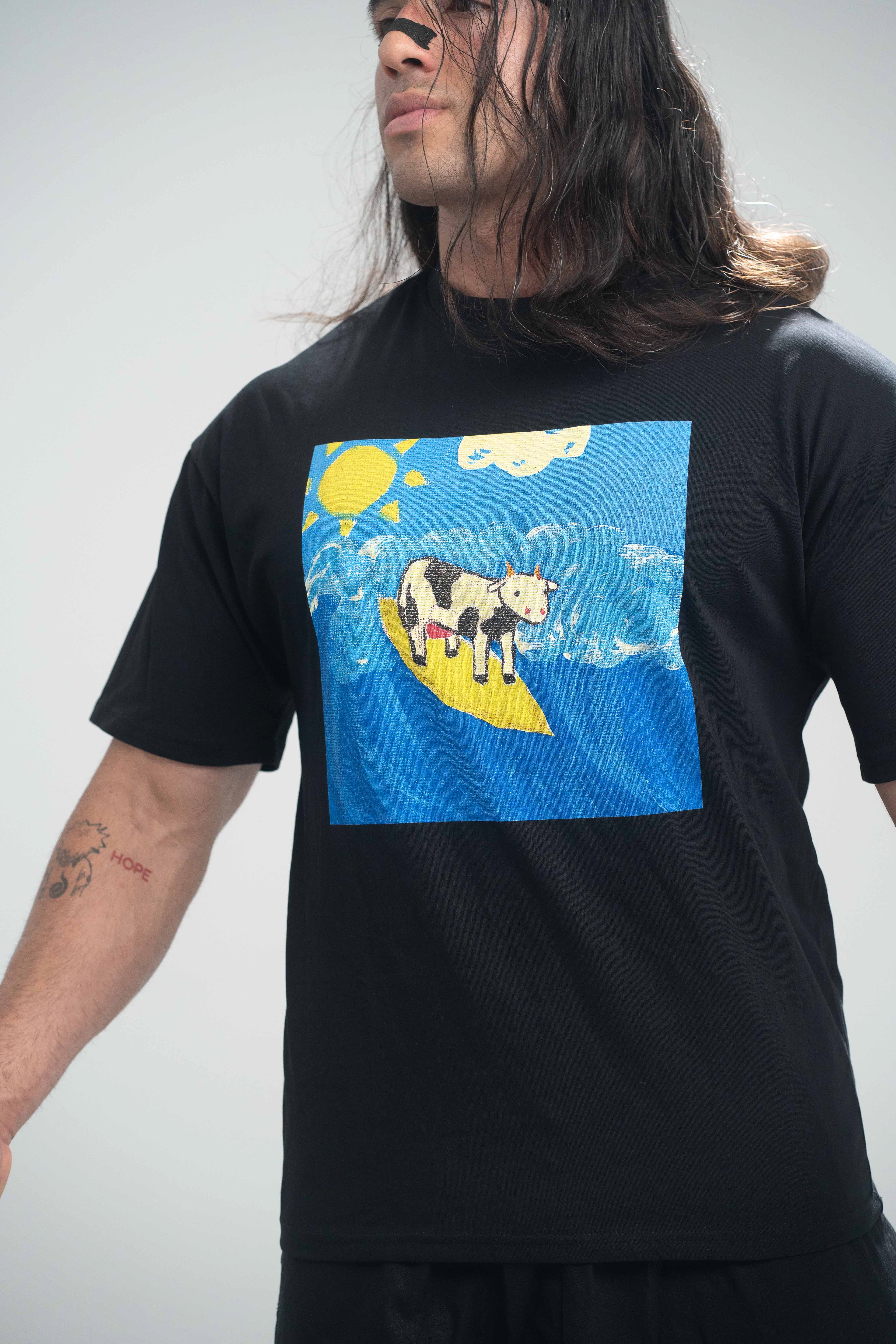 Cowabunga (surf beef) Premium Oversized Tee