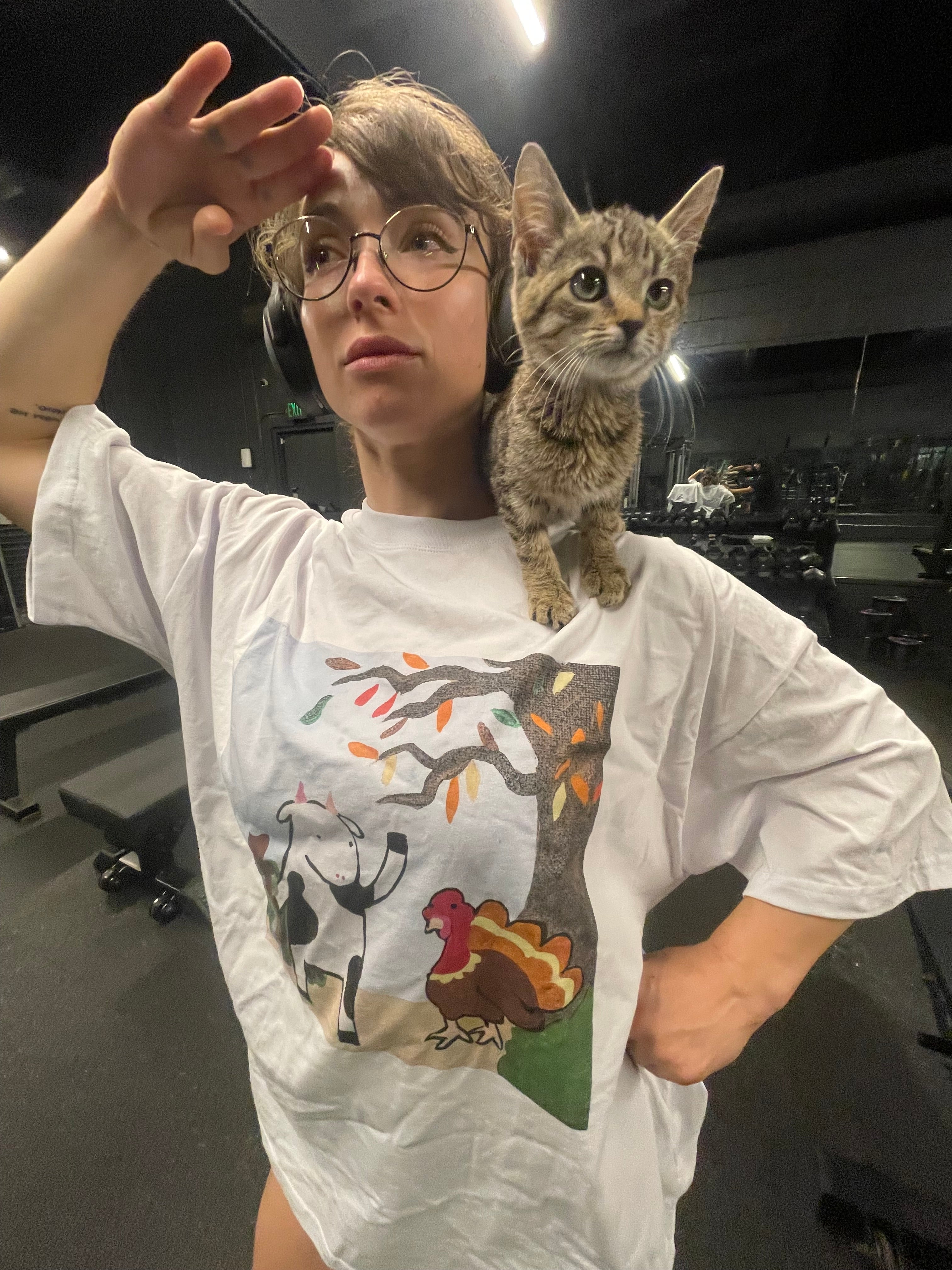 Turkey Time Cow Premium Oversized Tee