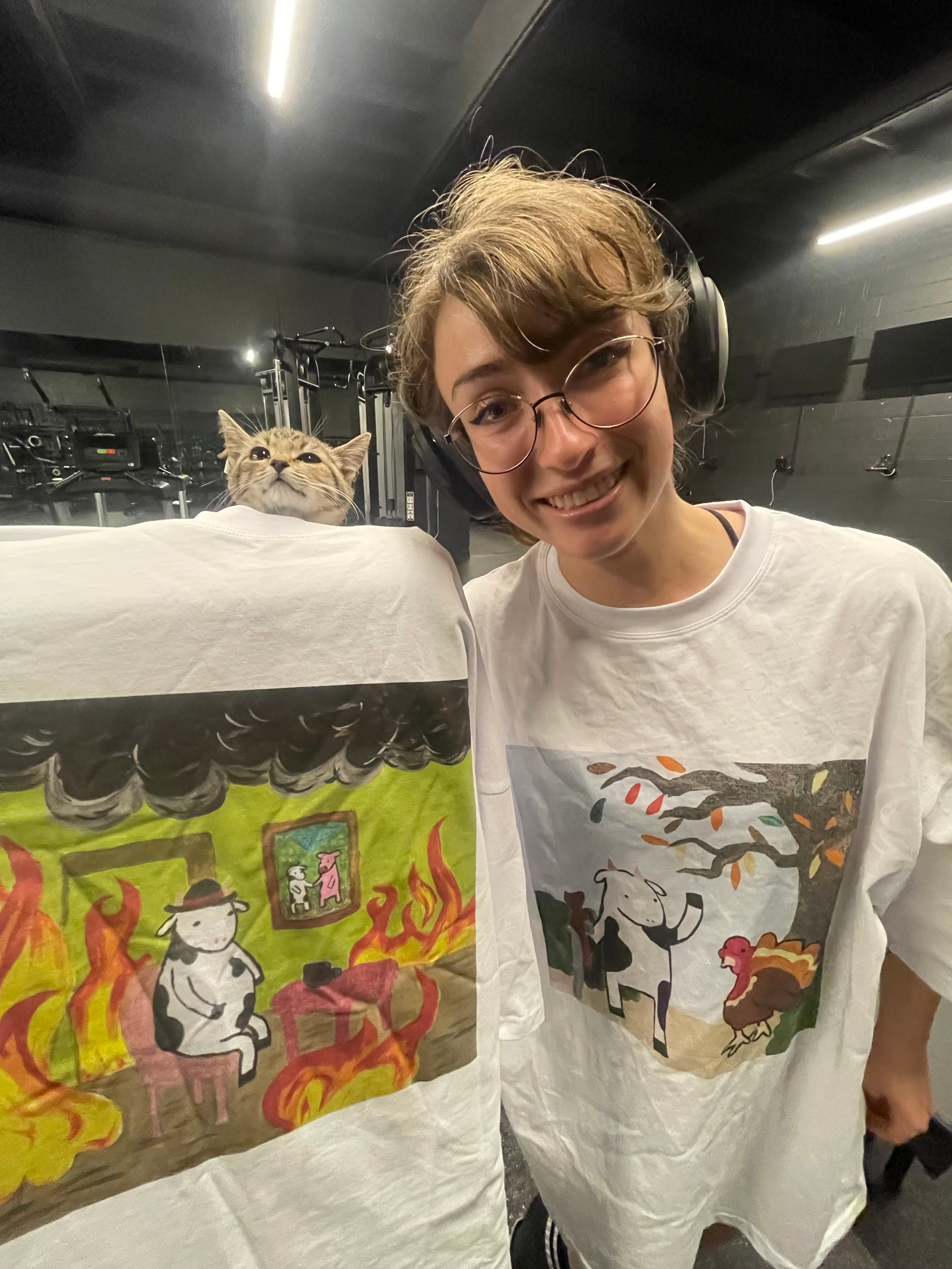 Turkey Time Cow Premium Oversized Tee